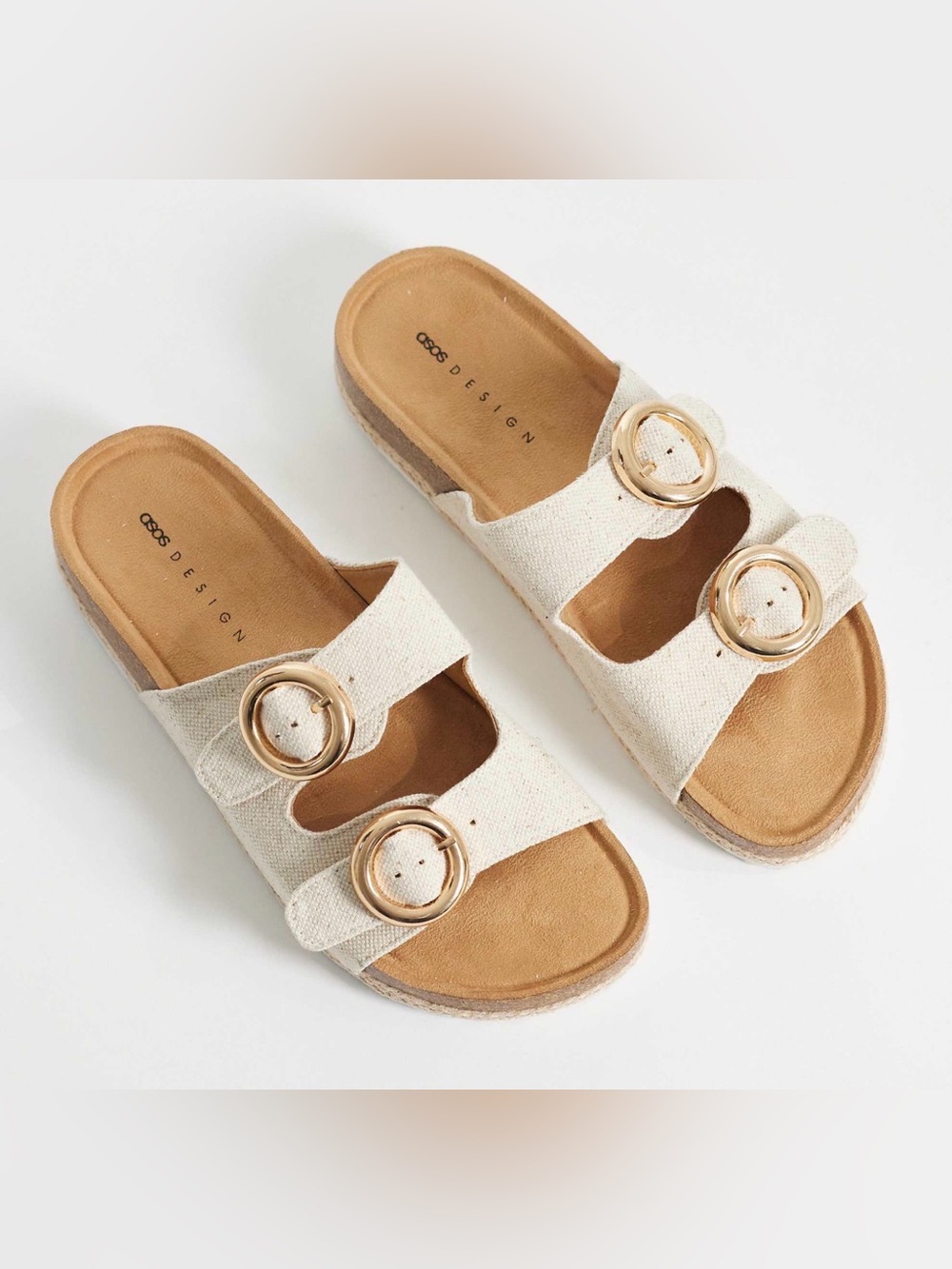 Women’s Beige Slip-On Sandals